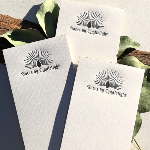 Letterpress Printed Candle Note Pads